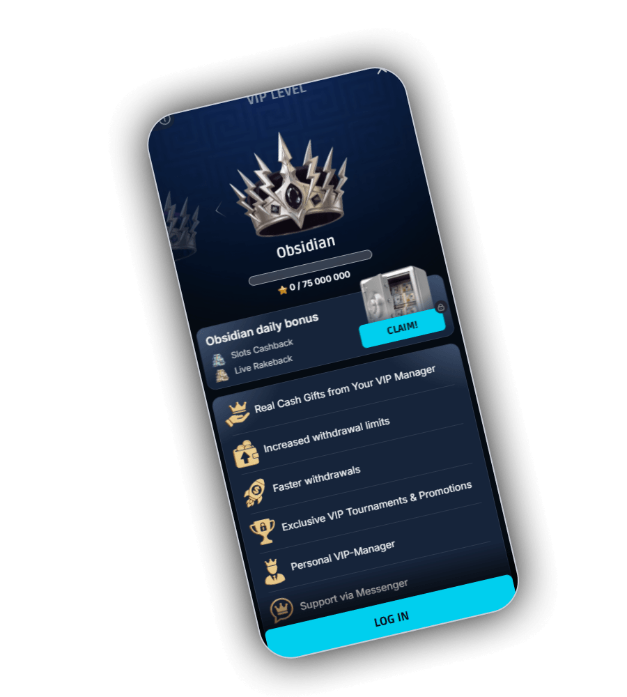 VIP λέσχη του καζίνο MythosWin με το επίπεδο Obsidian και τη λίστα προνομίων